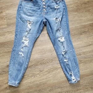 Distressed Blue Women's Jeans